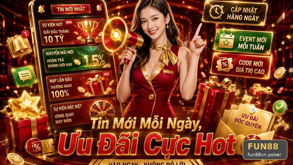 Mở Ảnh Tin Mới FUN88 Đến Khi Nắm Rõ Điều Kiện Nhận Thưởng